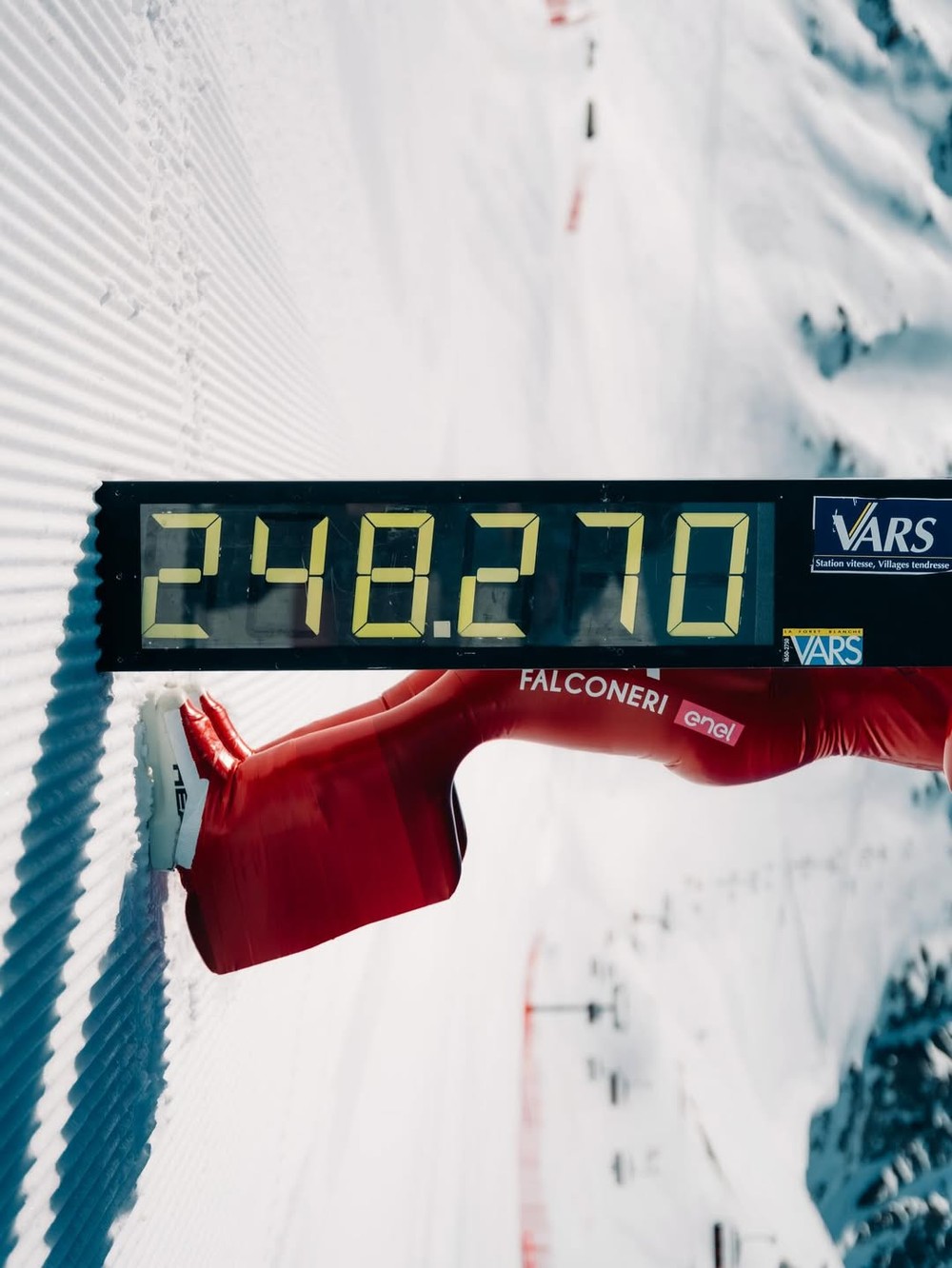 WORLD RECORD ALERT 🚨 The fastest woman on skis @valegreg_speed 🏎️🚀Huge congrats 😍🫶#fisspeed (1)