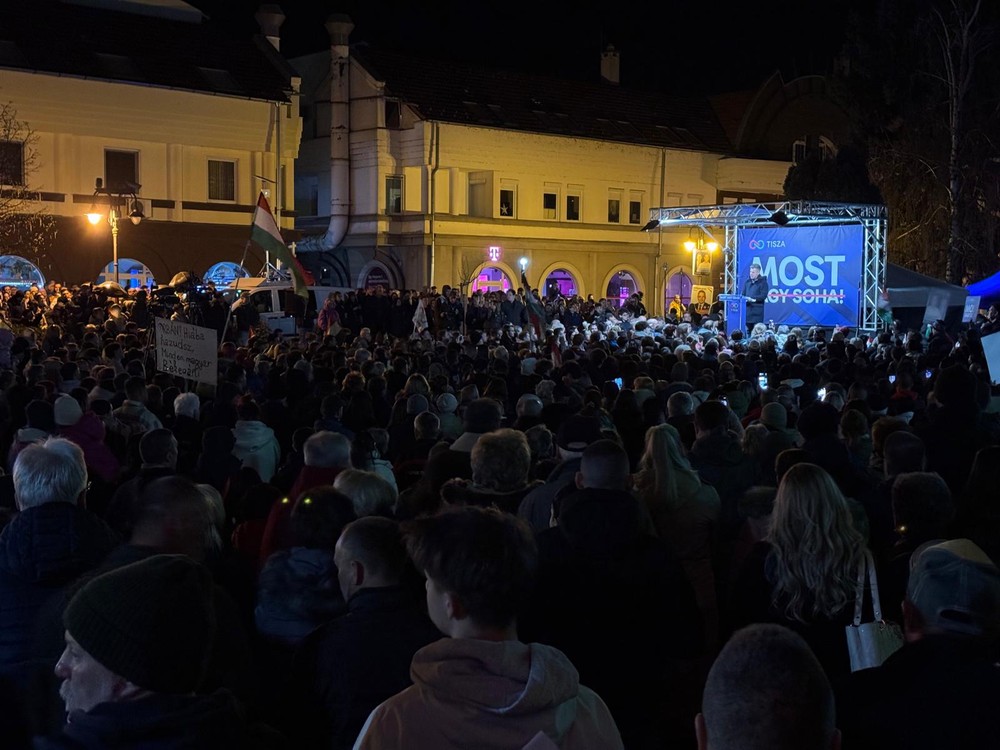 Predvolebný míting TISZA v Siofóku