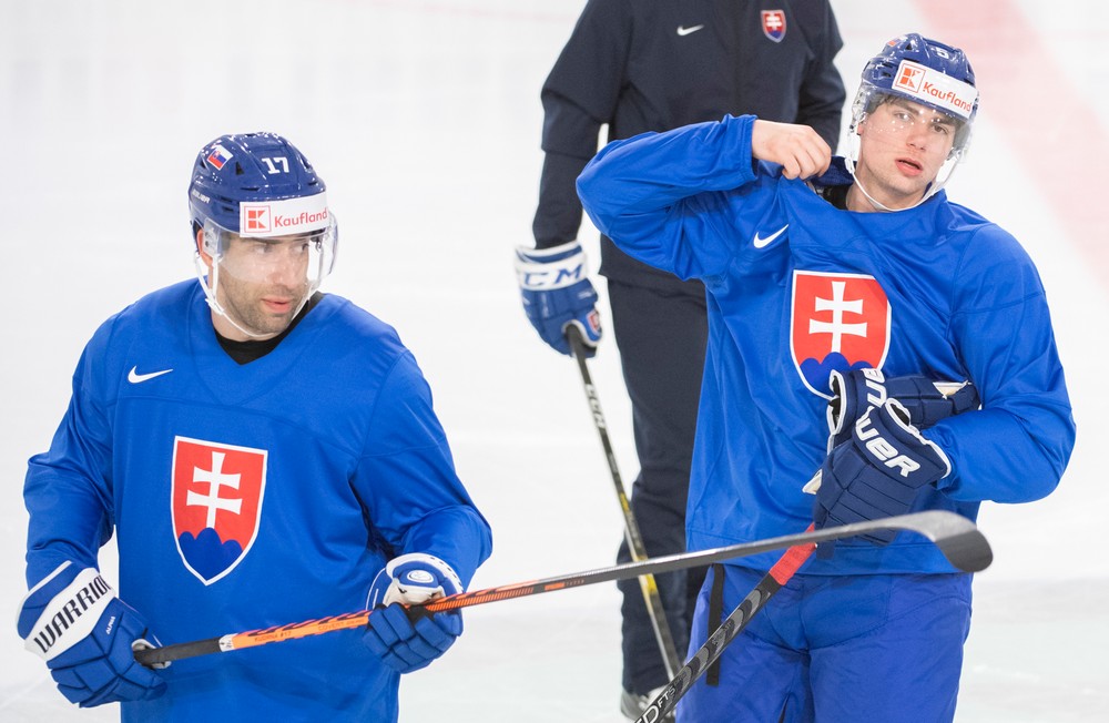 Tréning Slovenska pred zápasom s Kanadou