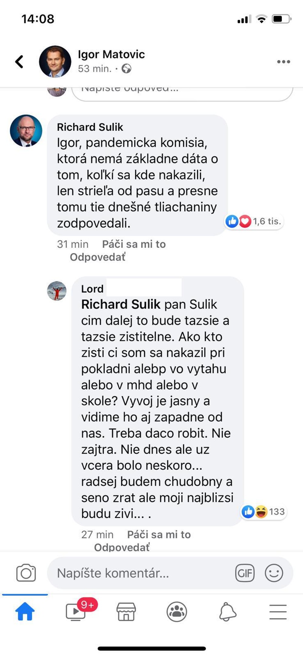 Prestrelka medzi Richardom Sulíkom a Igorom Matovičom