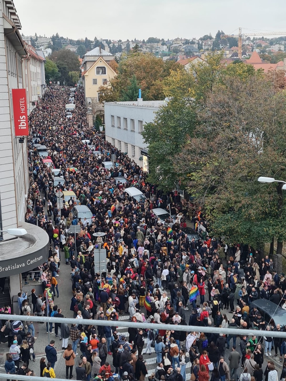 Protest na podporu LGBTI komunity