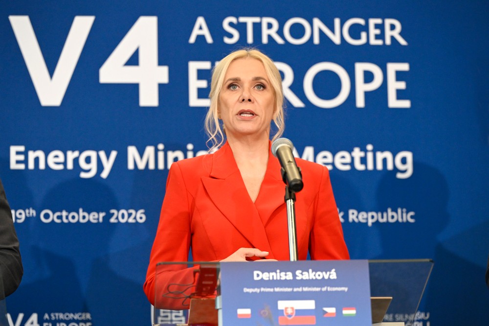 Tlačová konferencia ministrov krajín V4 zodpovedných za energetiku