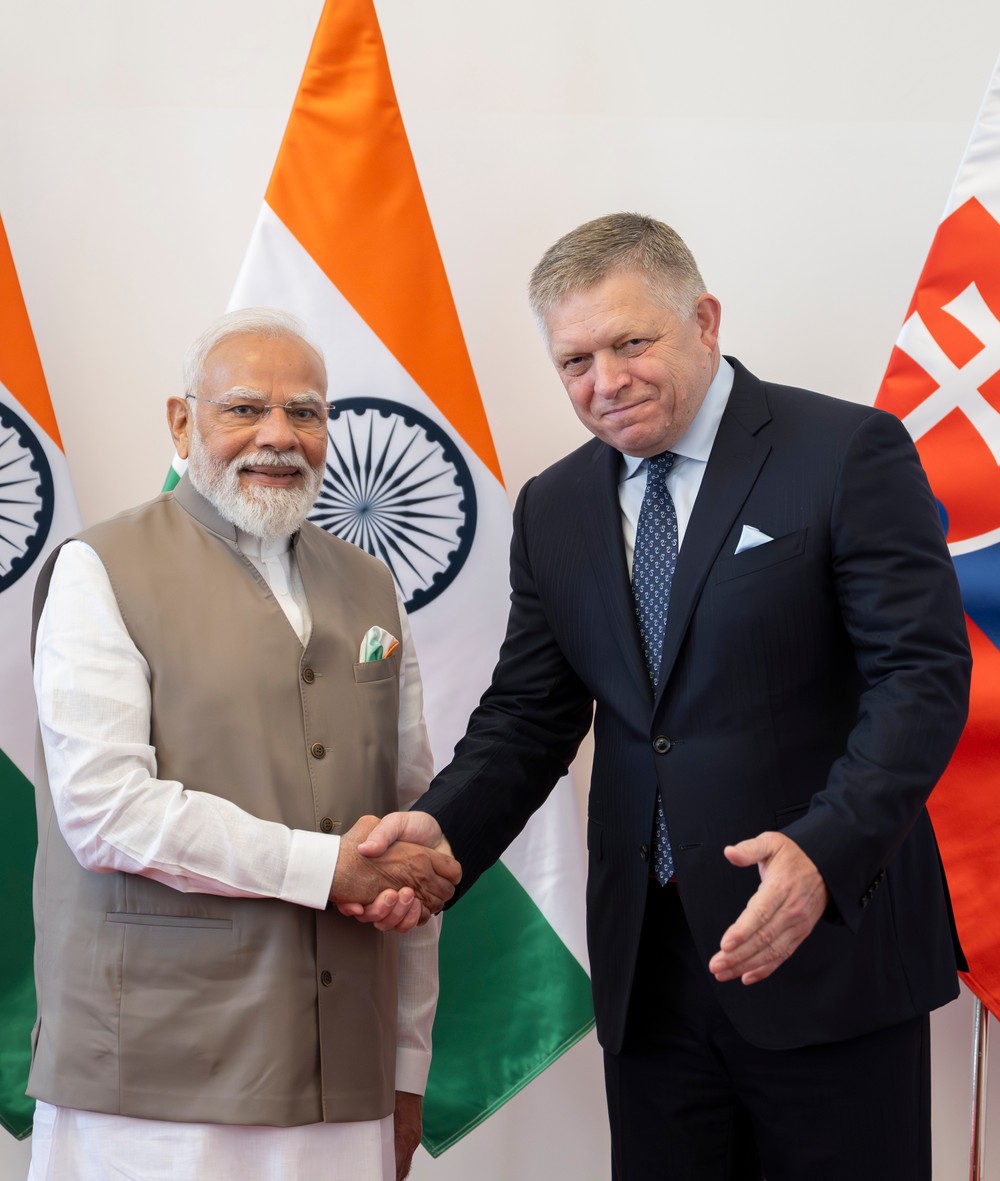 Premiér SR Robert Fico (Smer-SD) privítal na Bratislavskom hrade predsedu vlády Indie Nárendru Módího