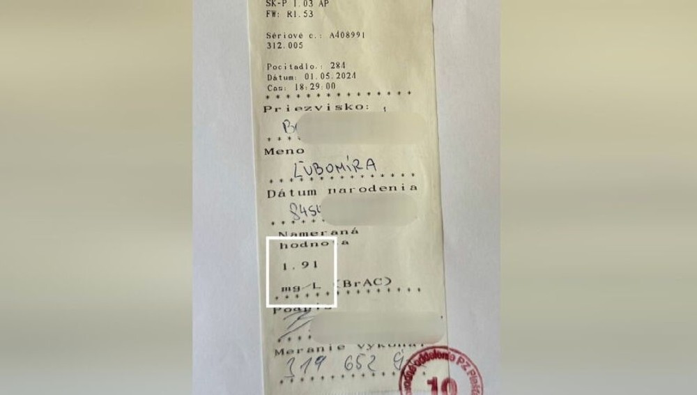 Tvrdila, že mala len 1 pivo, nafúkala však takmer 4 promile (4)