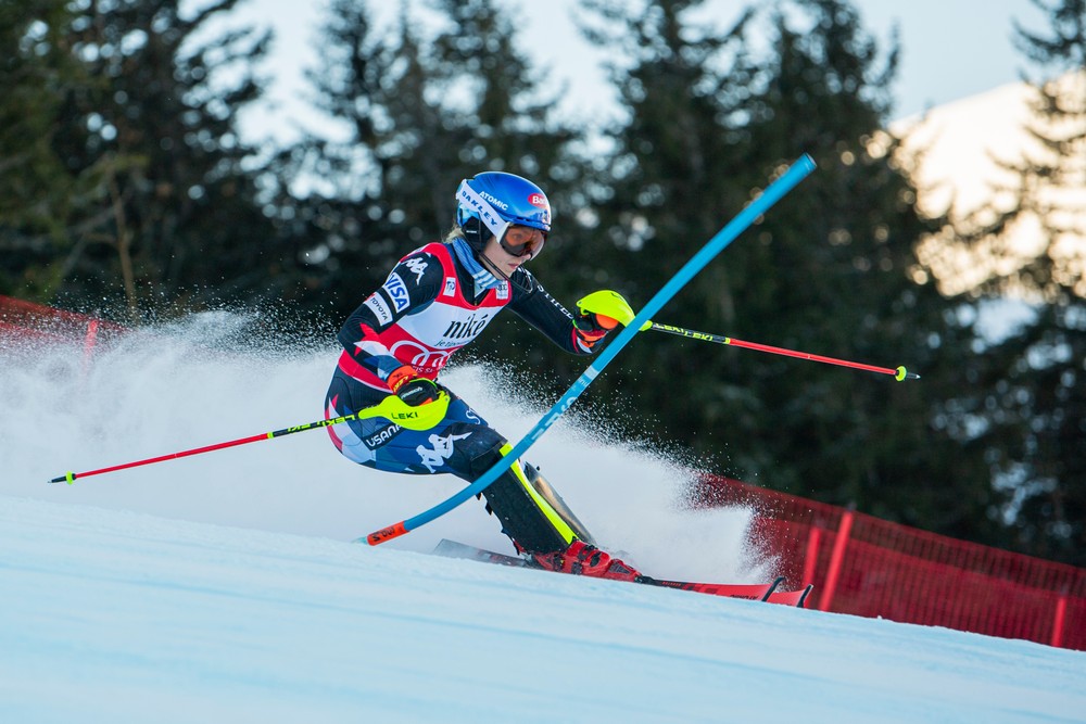 Jasná slalom lyžovanie Mikaela Shiffrinová