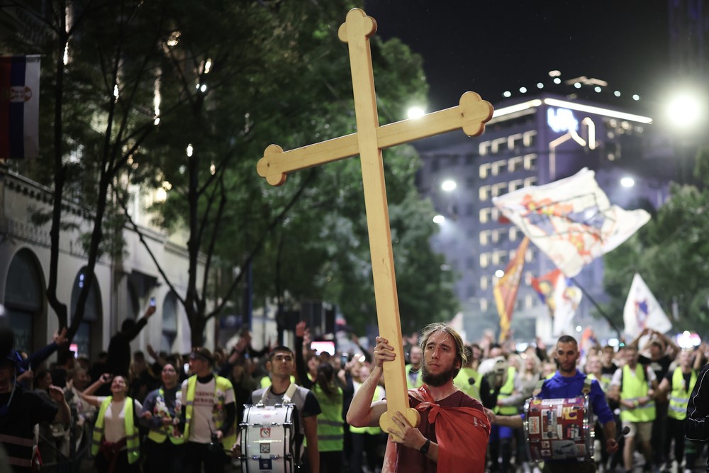 Protesty v Belehrade 6