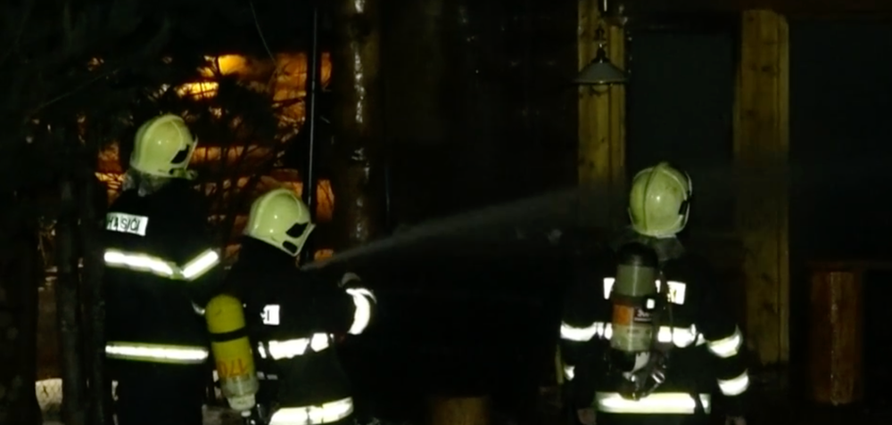 Požiar chaty v Hornom Slavkove