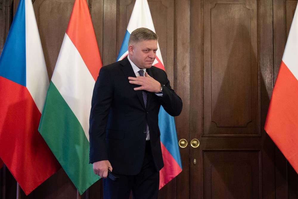 Summit premiérov V4 v Prahe (3) Robert Fico