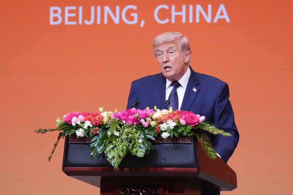 Americký prezident Donald Trump na návšteve Číny.