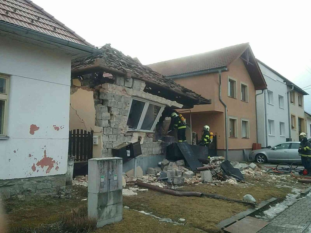 výbuch plynu v rodinnom dome