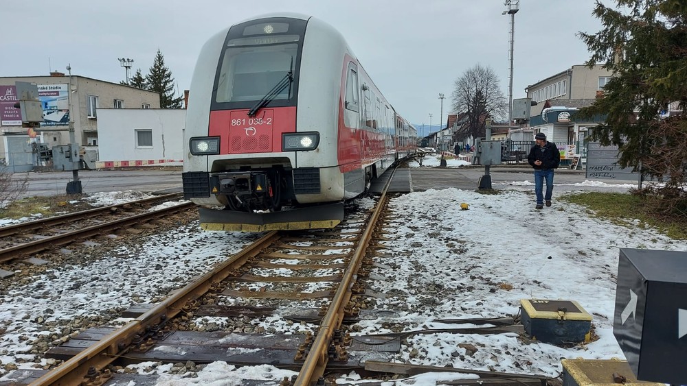 Vykoľajený vlak Prievidza 1