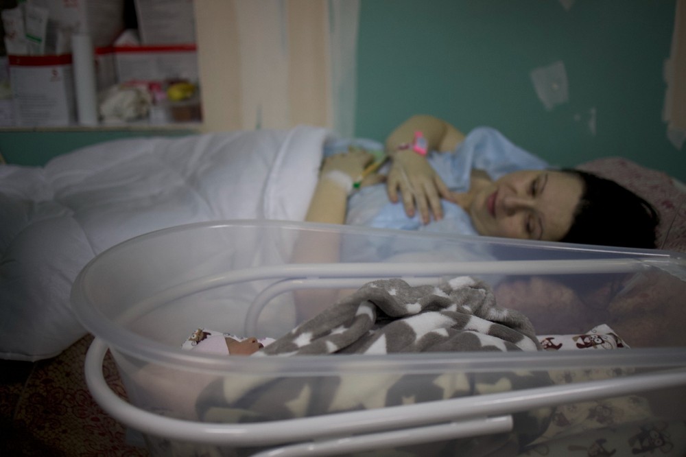 Pôrody v podzemí Kyjevskej nemocnice