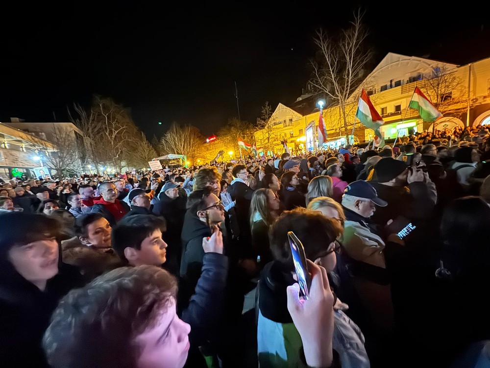 Predvolebný míting TISZA v Siofóku