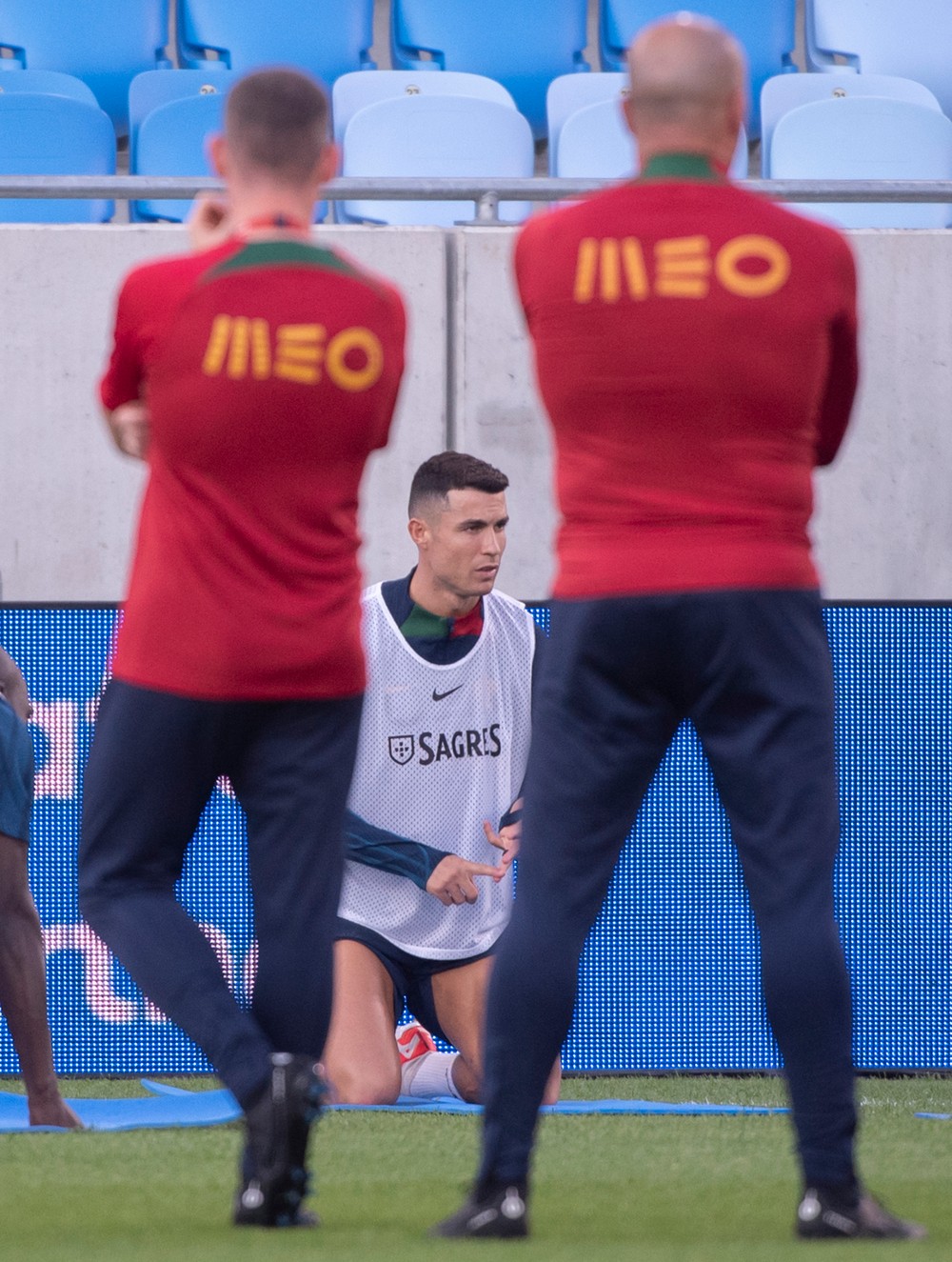 Cristiano Ronaldo počas tréningu Portugalska pred piatkovým zápasom kvalifikácie ME 2024 Slovensko - Portugalsko.