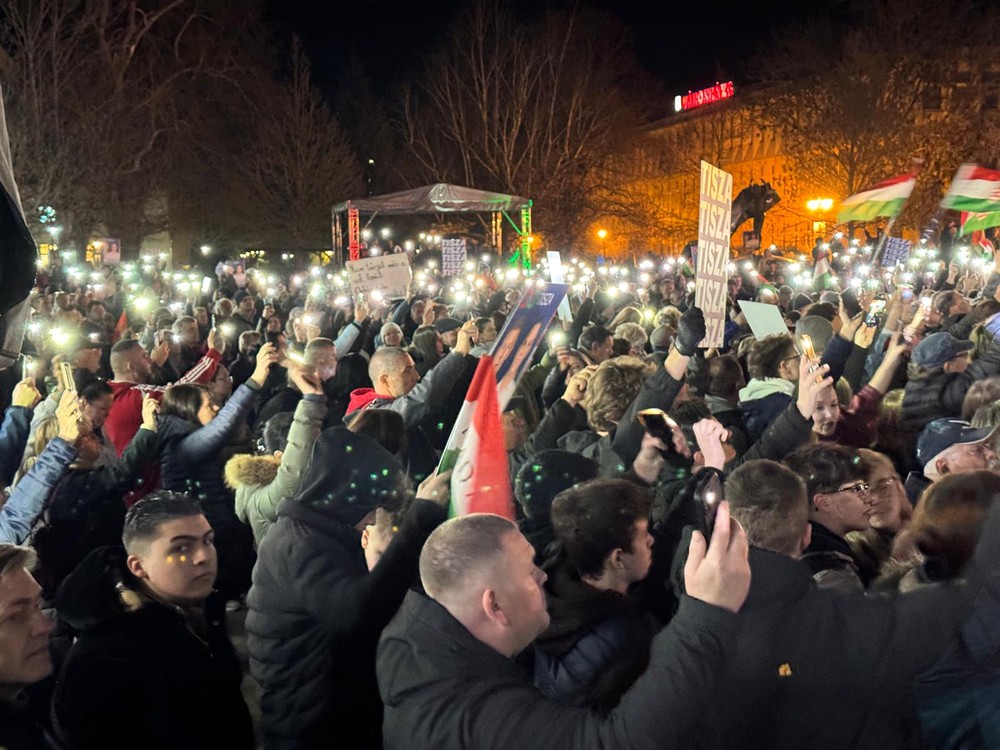 Predvolebný míting TISZA v Siofóku