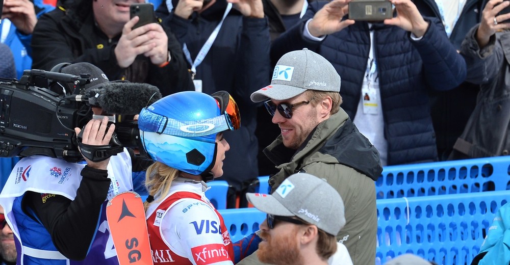 Mikaela Shiffrinová a Aleksander Aamodt Kilde