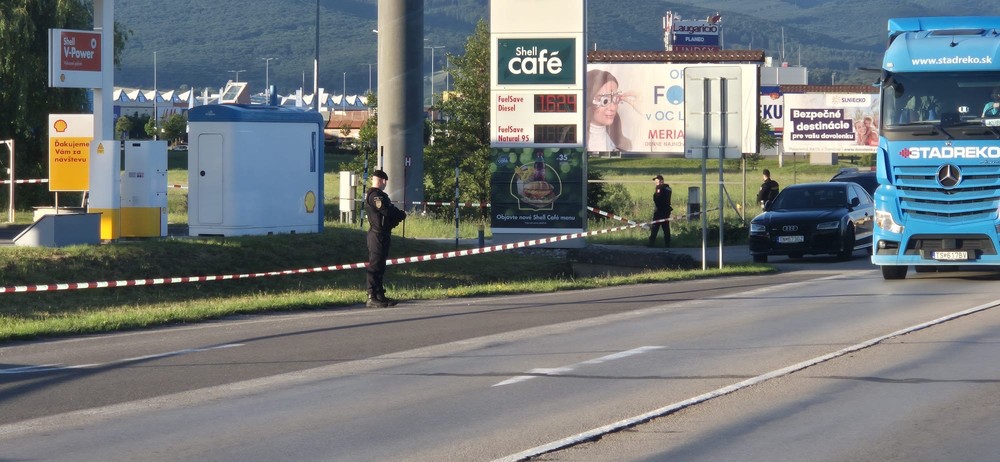 Streľba na čerpacej stanici v Trenčíne