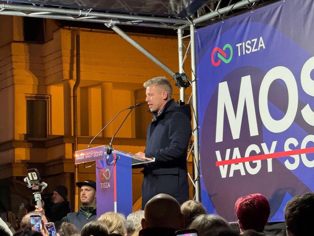 Predvolebný míting TISZA v Siofóku