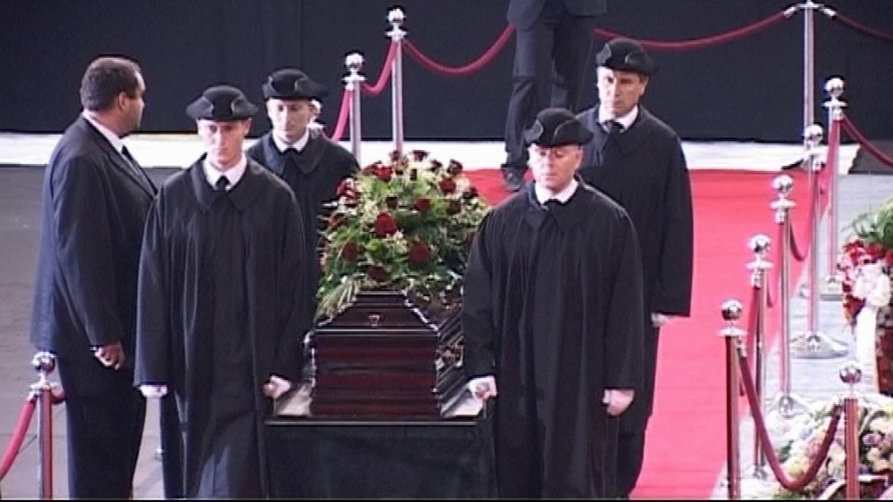 Pavol Demitra rozlúčka rakva