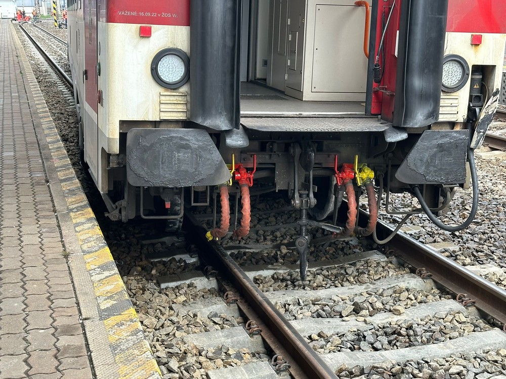 Vykoľajený vlak v Košiciach