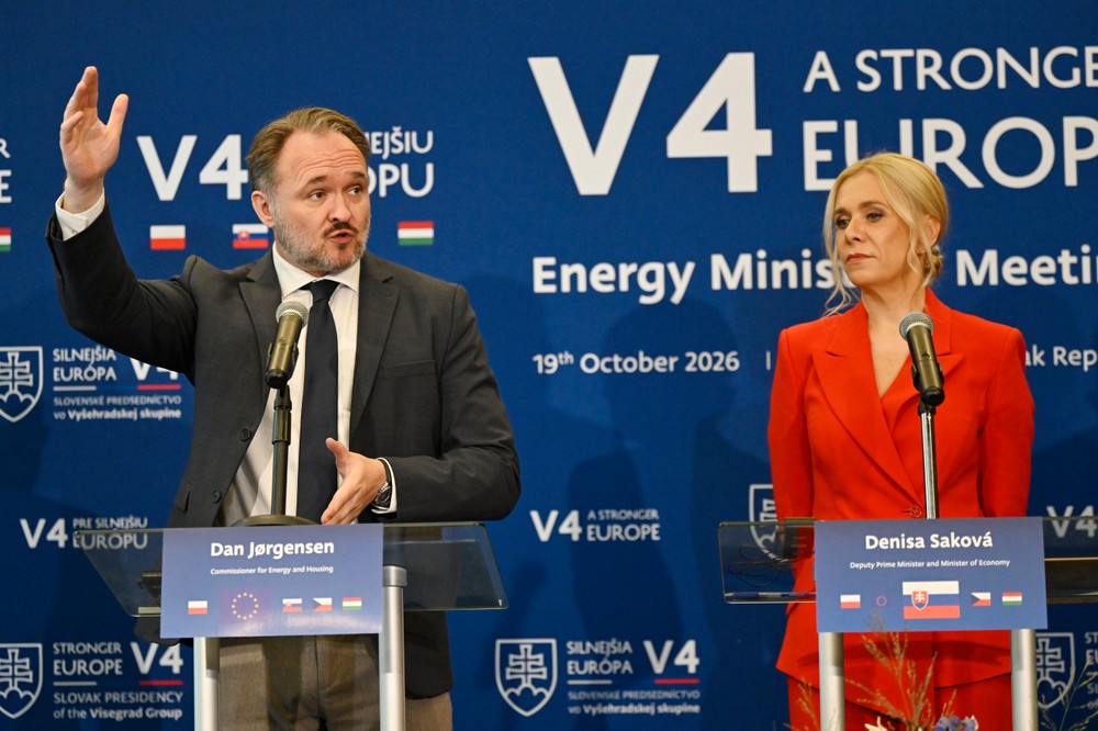 Tlačová konferencia ministrov krajín V4 zodpovedných za energetiku
