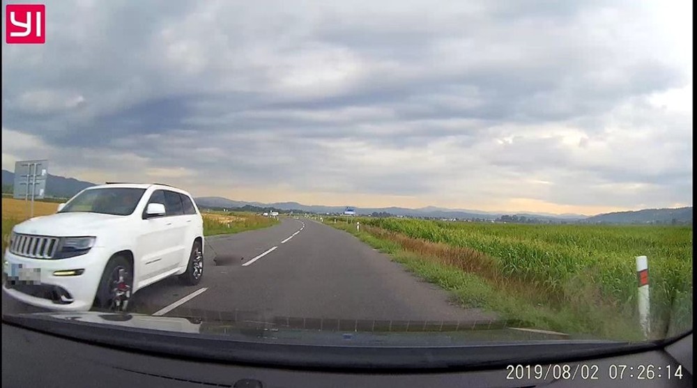 Zviera ťahal za autom