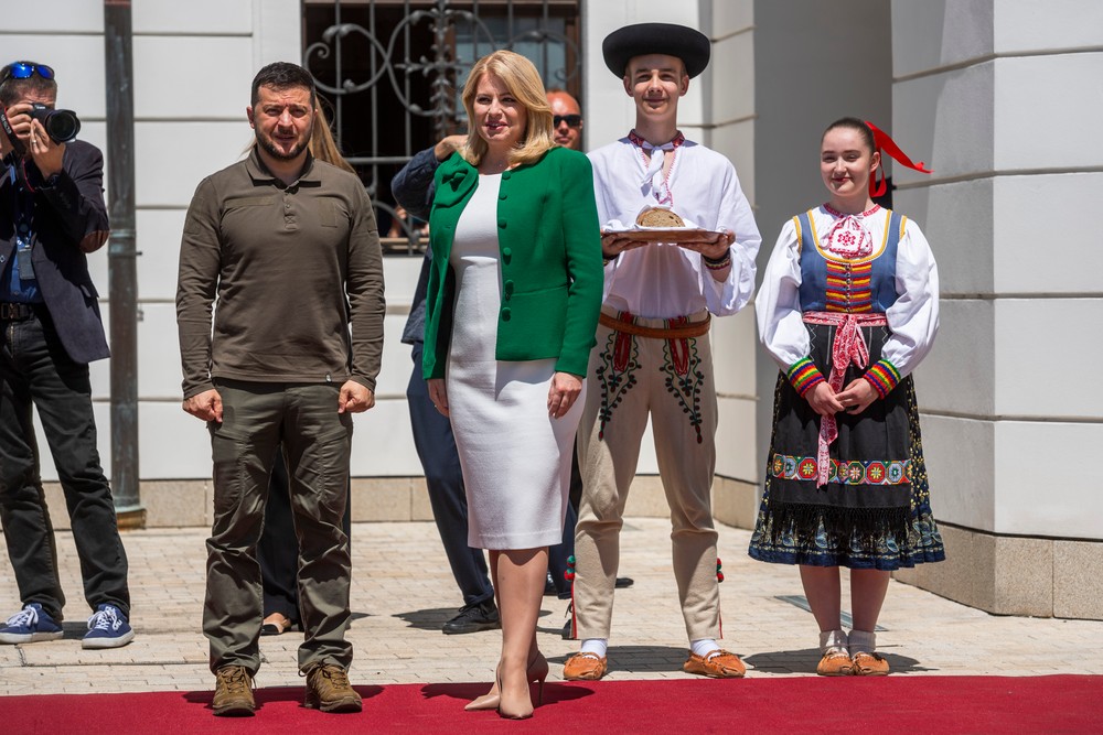 Bratislava Ukrajina Zelenskyj návšteva Slovenska Čaputová prezidentský palác (18)
