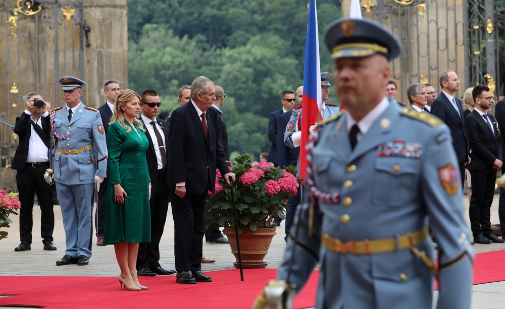 Takto privítali Zuzanu Čaputovú u Miloša Zemana