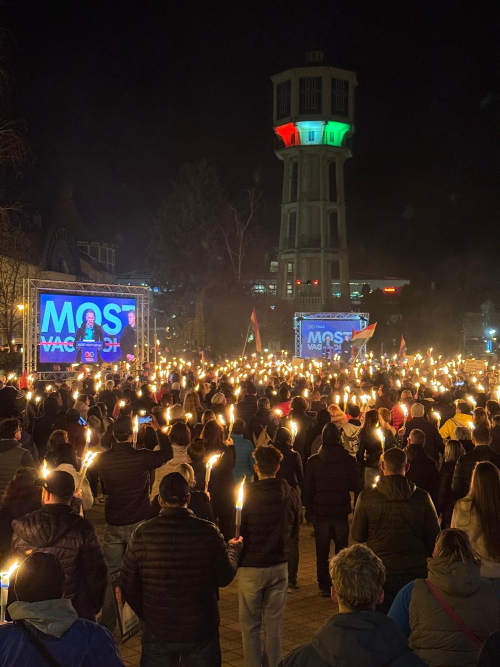Predvolebný míting TISZA v Siofóku
