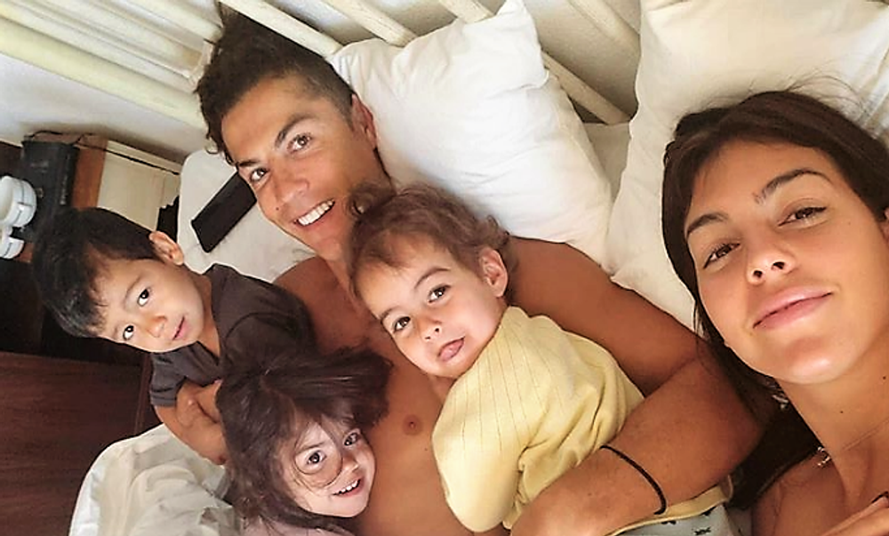 Cristiano Ronaldo s rodinou