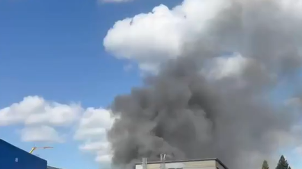 Požiar skladu v Snine