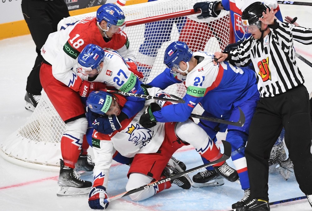 Slovensko - Česko, 1. tretina, MS v hokeji 2023