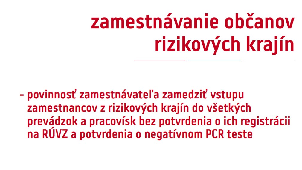 Nové opatrenia pre Slovensko 