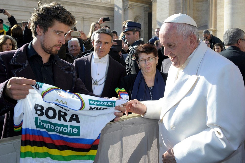 Peter Sagan a pápež František 