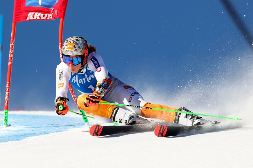 Petra Vlhova obrovsky slalom Kronplatz 1. kolo 