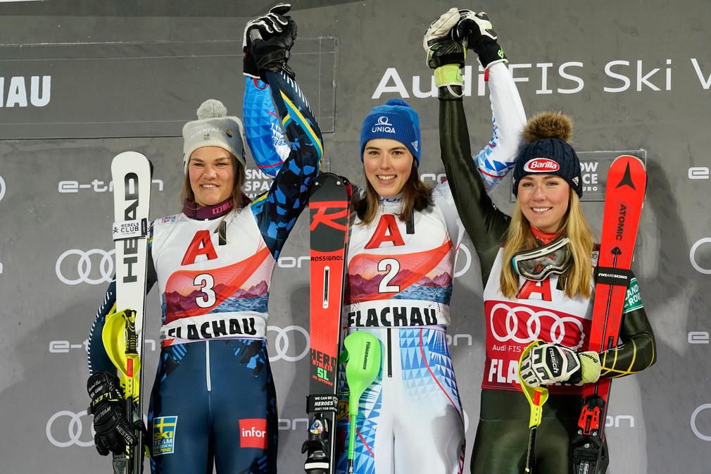 Flachau Vlhova, Larssonova, Shiffrinova