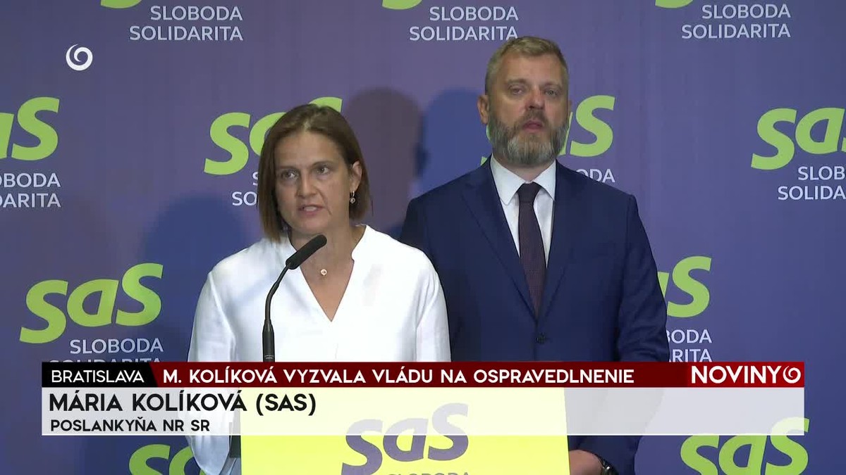 M. KOLÍKOVÁ VYZVALA VLÁDU NA OSPRAVEDLNENIE