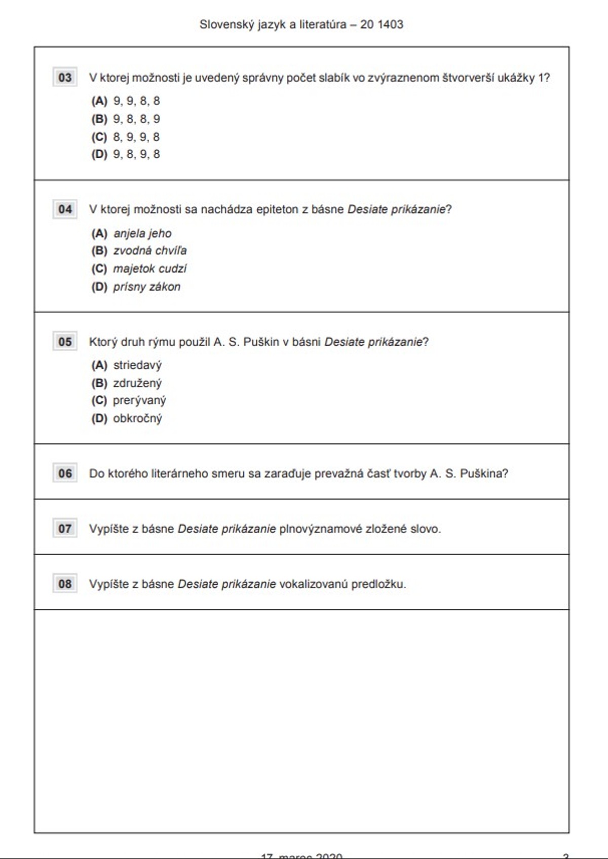 Maturita Zo Slovenského Jazyka 8 | Maturita Zo Slovenského Jazyka 1