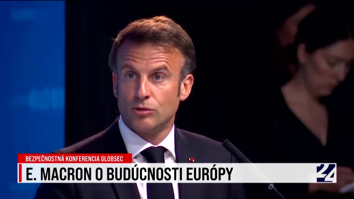 Francúzsky prezident Emmanuel Macron na konferencii Globsec