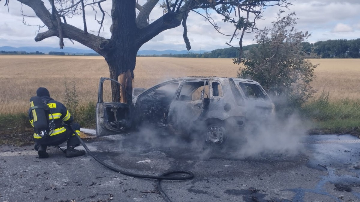 Auto vzbĺklo po náraze do stromu: Vodič zraneniam na mieste podľahol