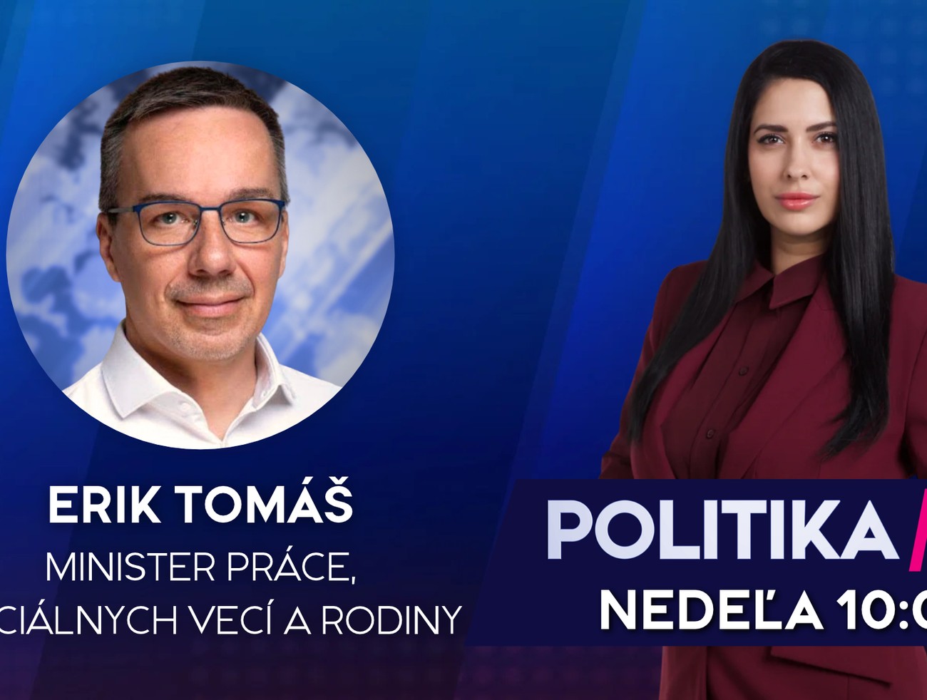 Pozvanie do diskusnej relácie Politika 24 prijal minister práce Erik Tomáš