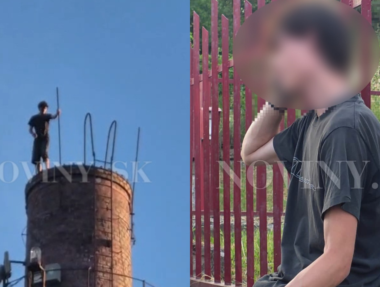 Mladík s promile v krvi vyliezol na komín v šľapkách, robil si tam fotografie