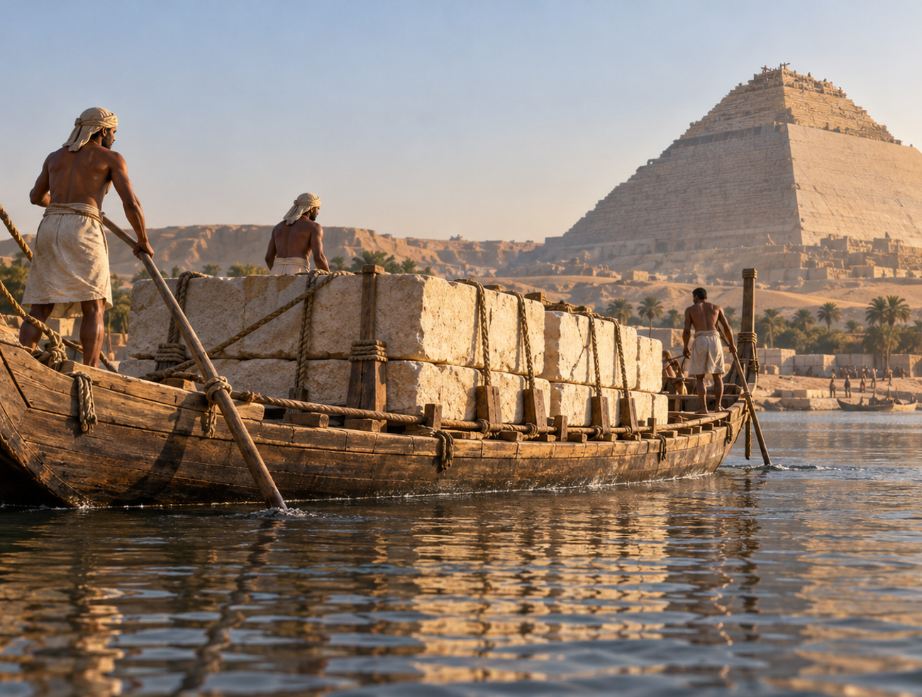 Egypt mal na prepravu kameňa premyslený systém