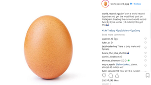 Obyčajne neobyčajné vajce? Získalo skoro 40 miliónov lajkov na Instagrame