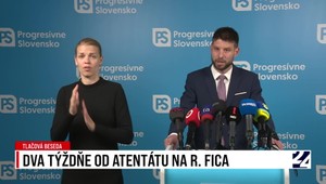 Tlačová beseda strany Progresívne Slovensko o dvoch týždňoch po atentáte na premiéra Fica