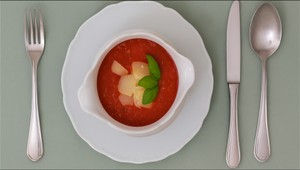 Krémová polievka z pečených paradajok