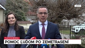 Tlačová beseda Erika Tomáša o pomoci ľuďom po zemetrasení