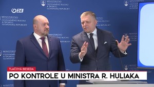 Tlačová beseda predsedu vlády po kontrole u ministra Huliaka