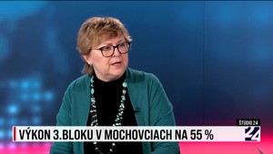 Výkon 3. bloku Mochoviec na 55 percent: V Štúdiu 24 Marta Žiaková z Úradu jadrového dozoru