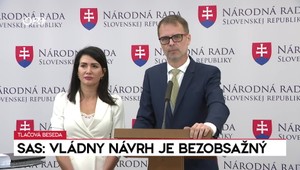 Tlačová beseda SaS: Vládny návrh je bezobsažný